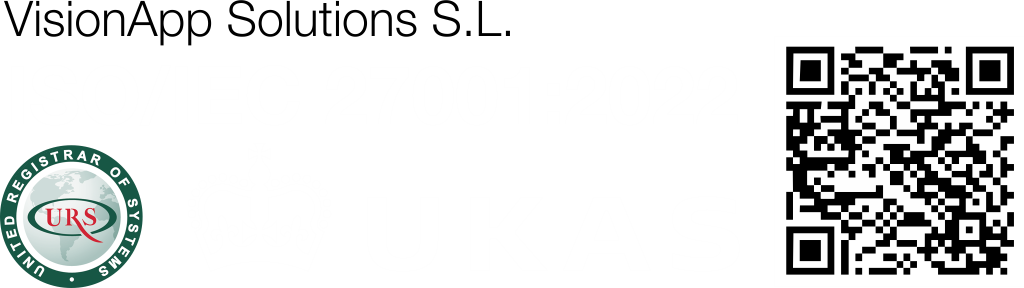 Vision.app solutions ISO 27001 certificate